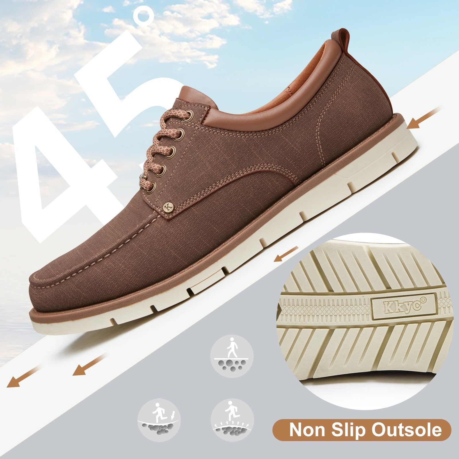 Comfortable Men's Brown Dress Shoes 9M Lace Up by Kkyc