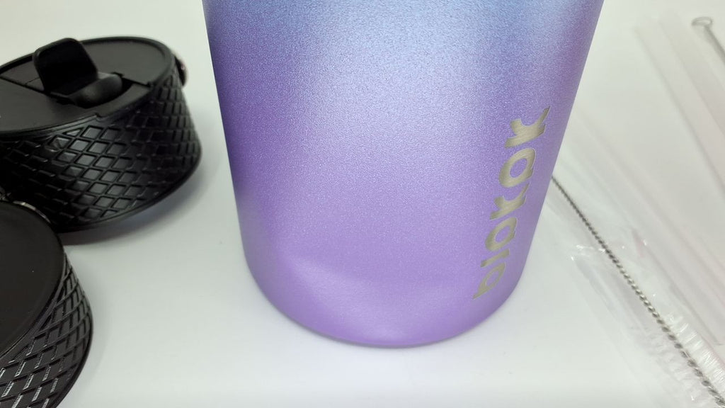 2 Pack 32oz Insulated Water Bottles w/ Straw Lids - Cherry & Ocean Dream