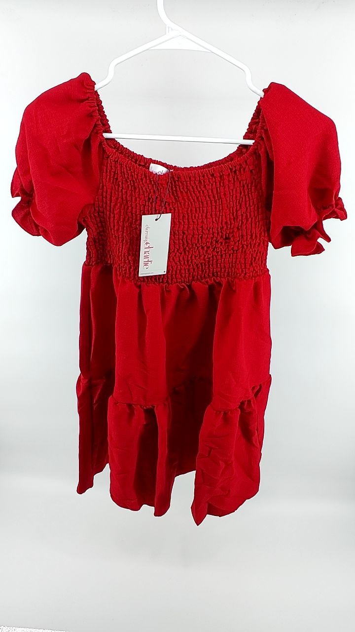 Full Size Ruffled Off-Shoulder Short Sleeve Dress