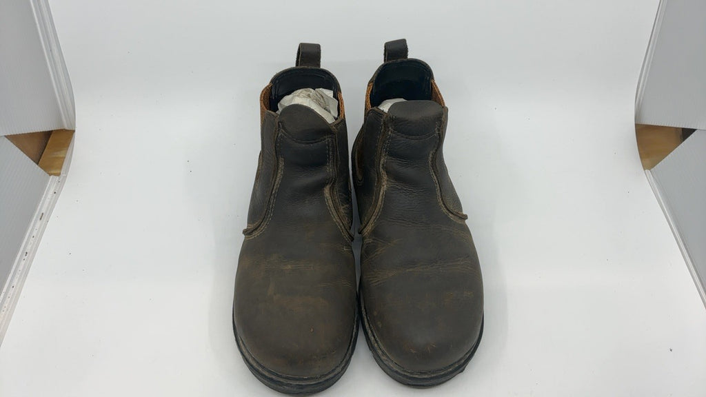 KEEN Women's San Jose Chelsea Alloy Toe Work Boots 5W Cascade Brown/Black