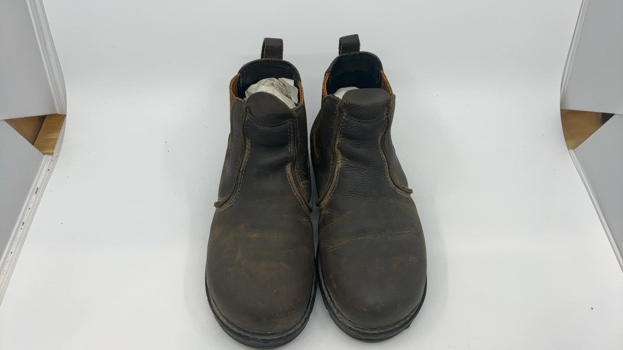 KEEN Women's San Jose Chelsea Alloy Toe Work Boots 5W Cascade Brown/Black