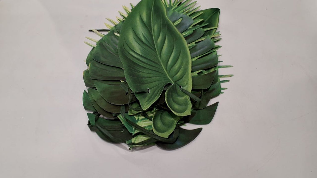 Tropical Palm Leaf Garland Party Decorations, Length 2.6M, 8.5 FT, Green