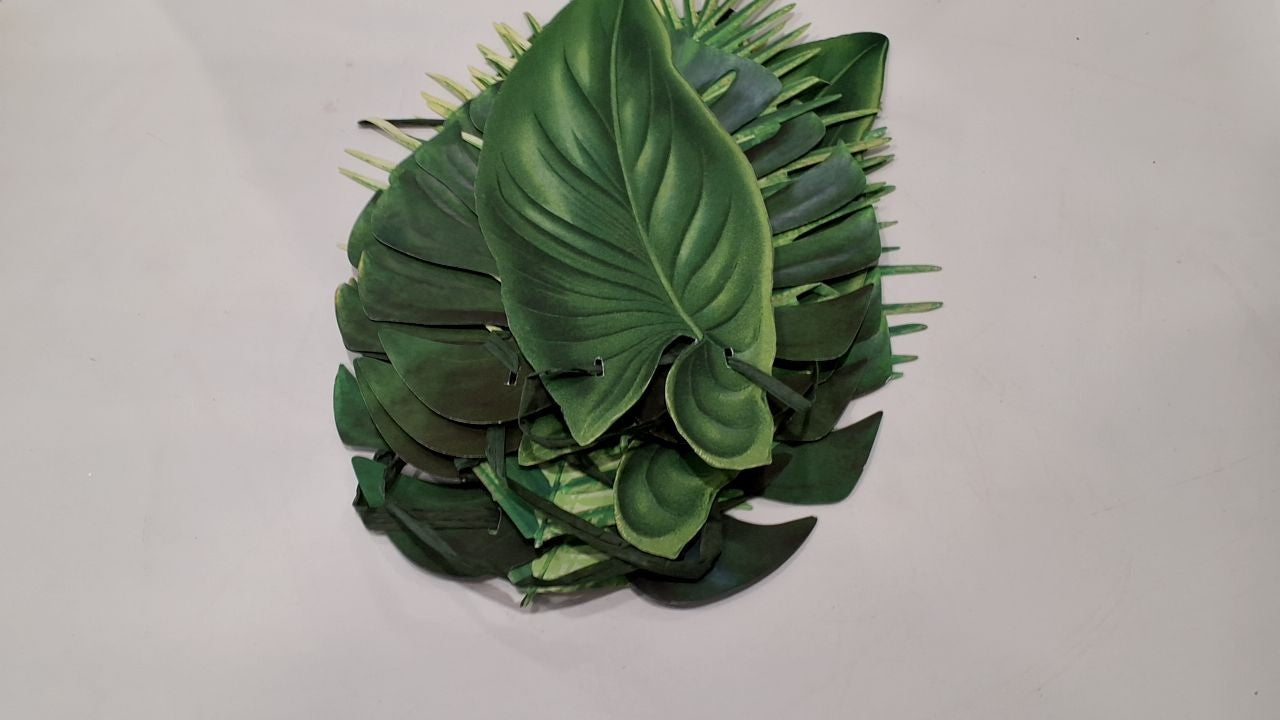 Tropical Palm Leaf Garland Party Decorations, Length 2.6M, 8.5 FT, Green