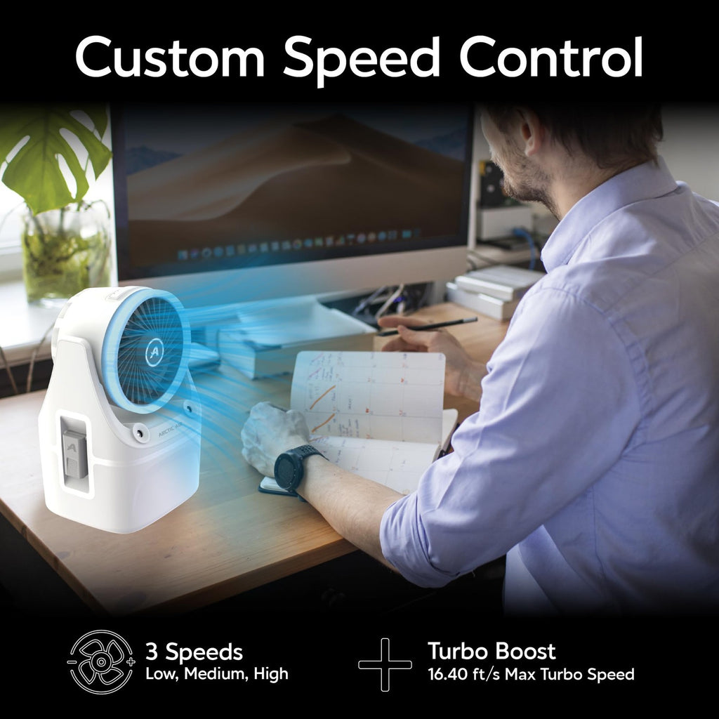 Ice Jet X3 Portable Air Cooler, Dual Mist Modes, Great for Home & Travel