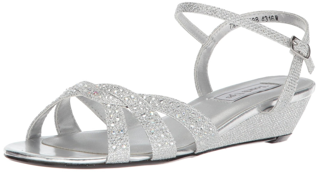 Touch Ups Women's Lena Sandal, silver, 6 W US