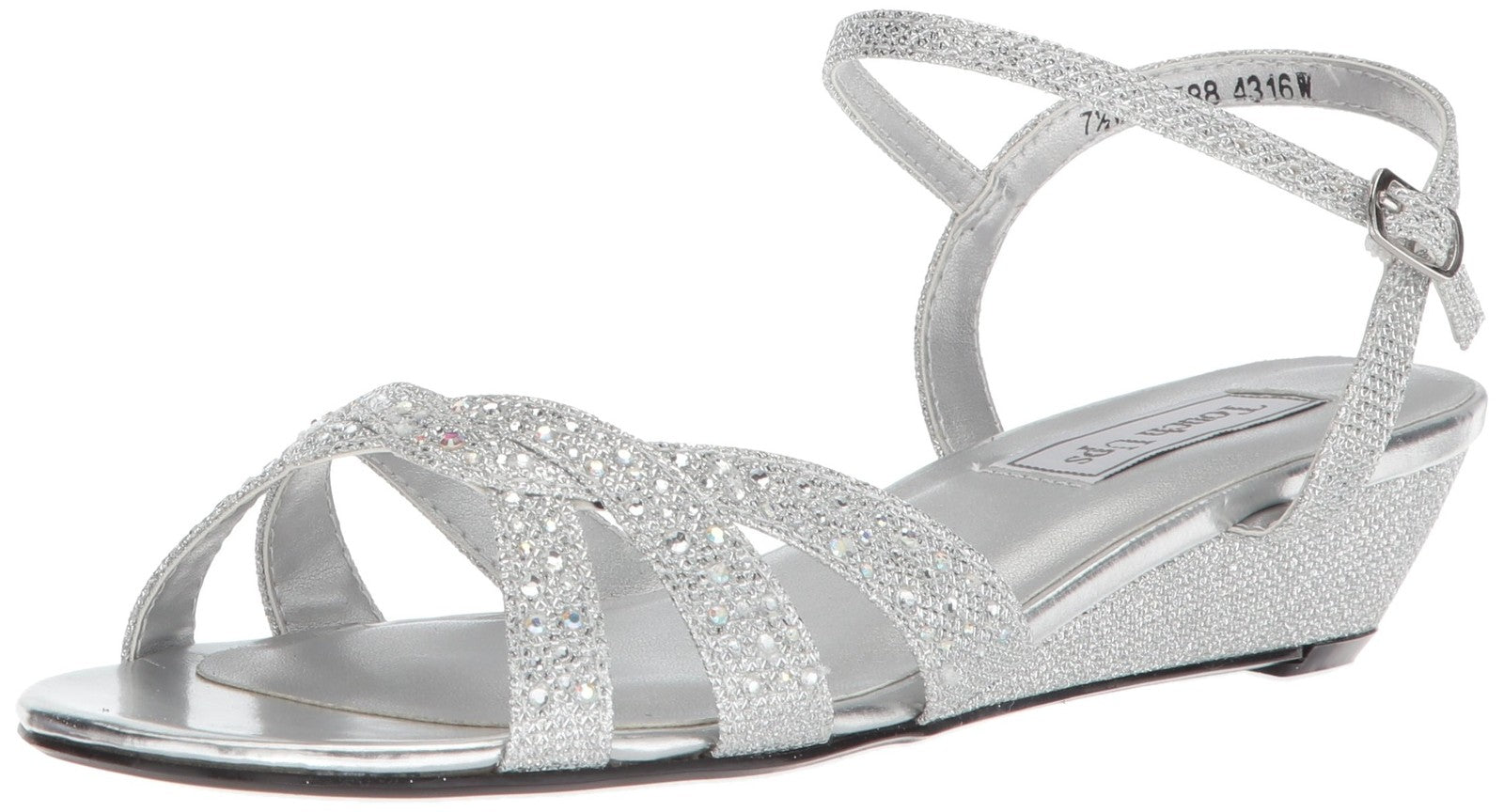 Touch Ups Women's Lena Sandal, silver, 6 W US