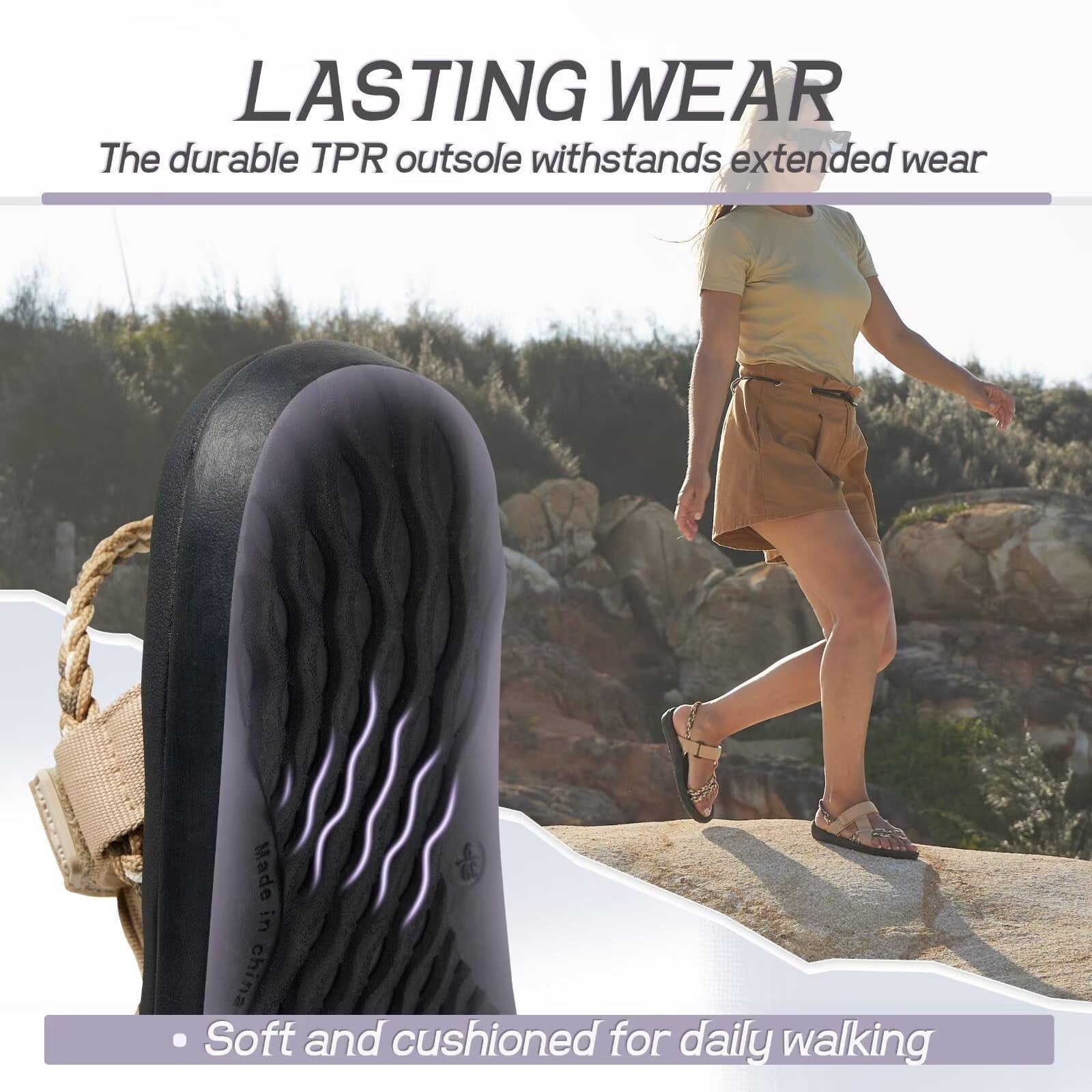 MEGNYA Soft Arch Support Walking Shoes for Women, Adjustable Hook and Loop,  9