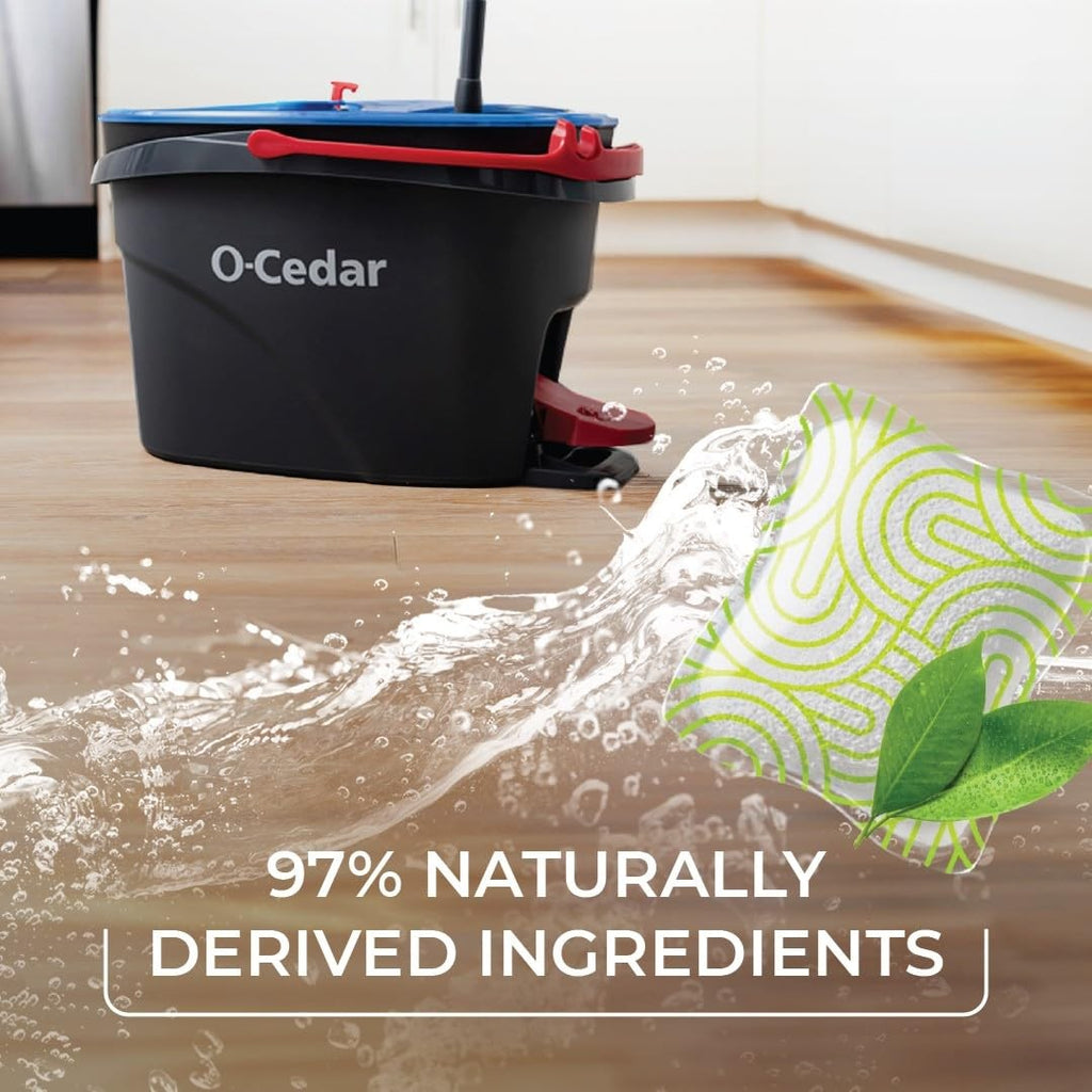 O-Cedar Hard Floor Cleaner PACS 10 Count Citrus Scent Safe for All Floors