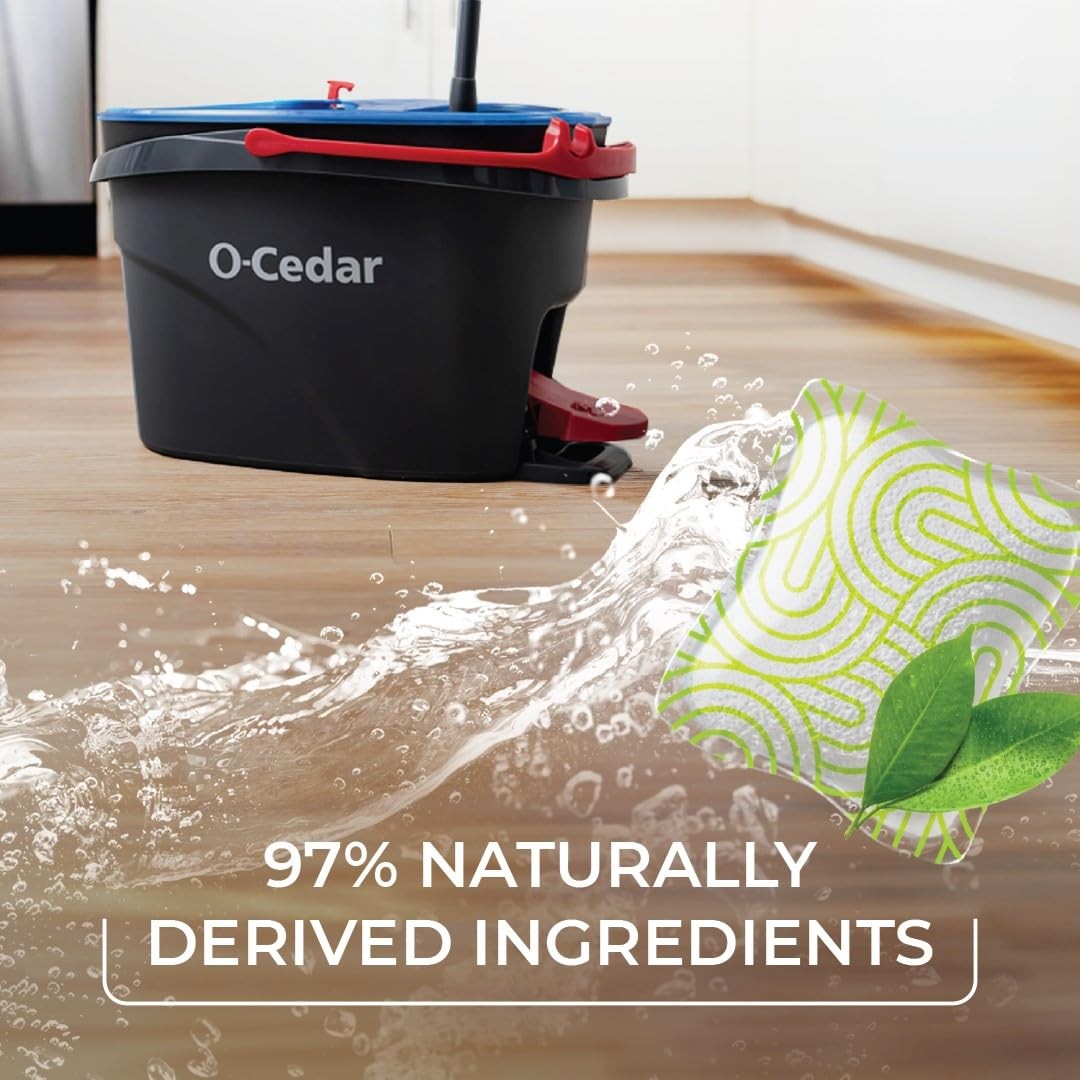 O-Cedar Hard Floor Cleaner PACS 10 Count Citrus Scent Safe for All Floors