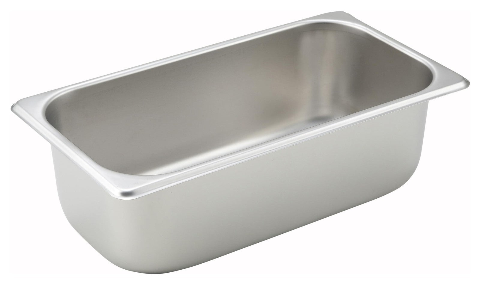 Winco 1/3 Size Pan, 4-Inch,Stainless Steel,Medium, 12.75"D x 7"W x 4"H