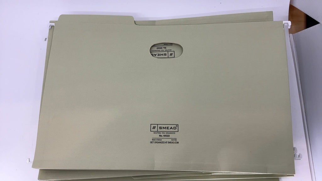 FasTab Hanging Pockets, Legal Size, Moss, 9 Count, 3-1/2" Expansion