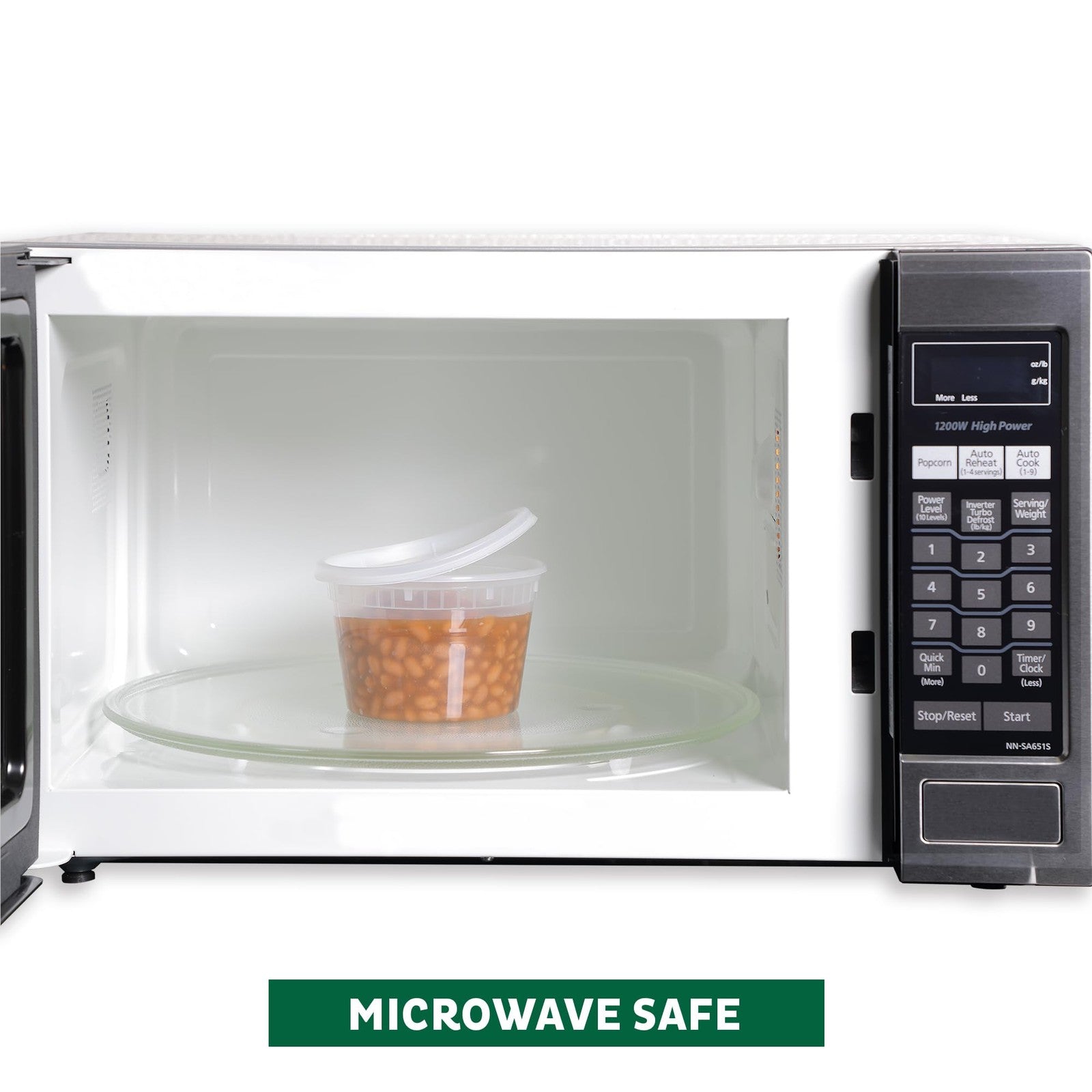 16 oz Deli Food Storage Containers, 50-Set, Stackable & Microwave Safe