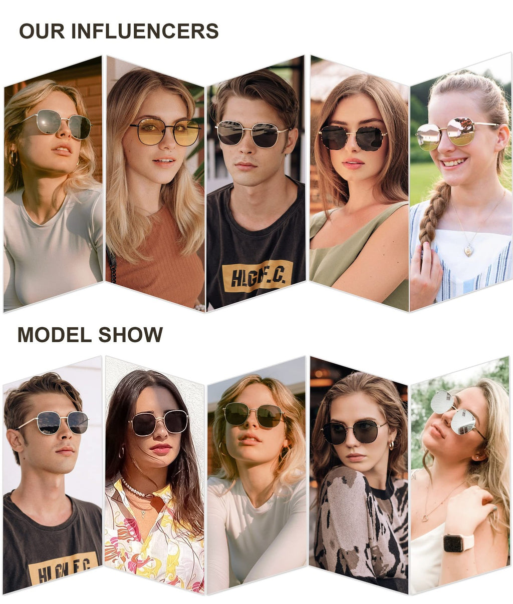 Classic Trendy Square Sunglasses SJ1137 Gold Shades for Women & Men