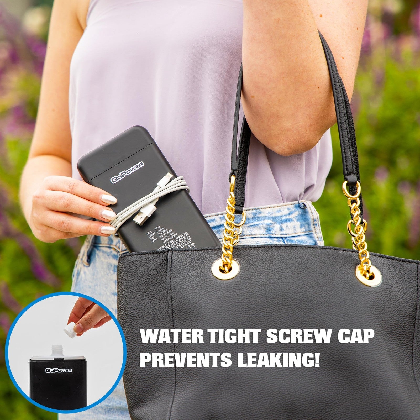 GoPong 8 oz Power Bank Flask - Hidden Alcohol Container w/ Funnel & Spout