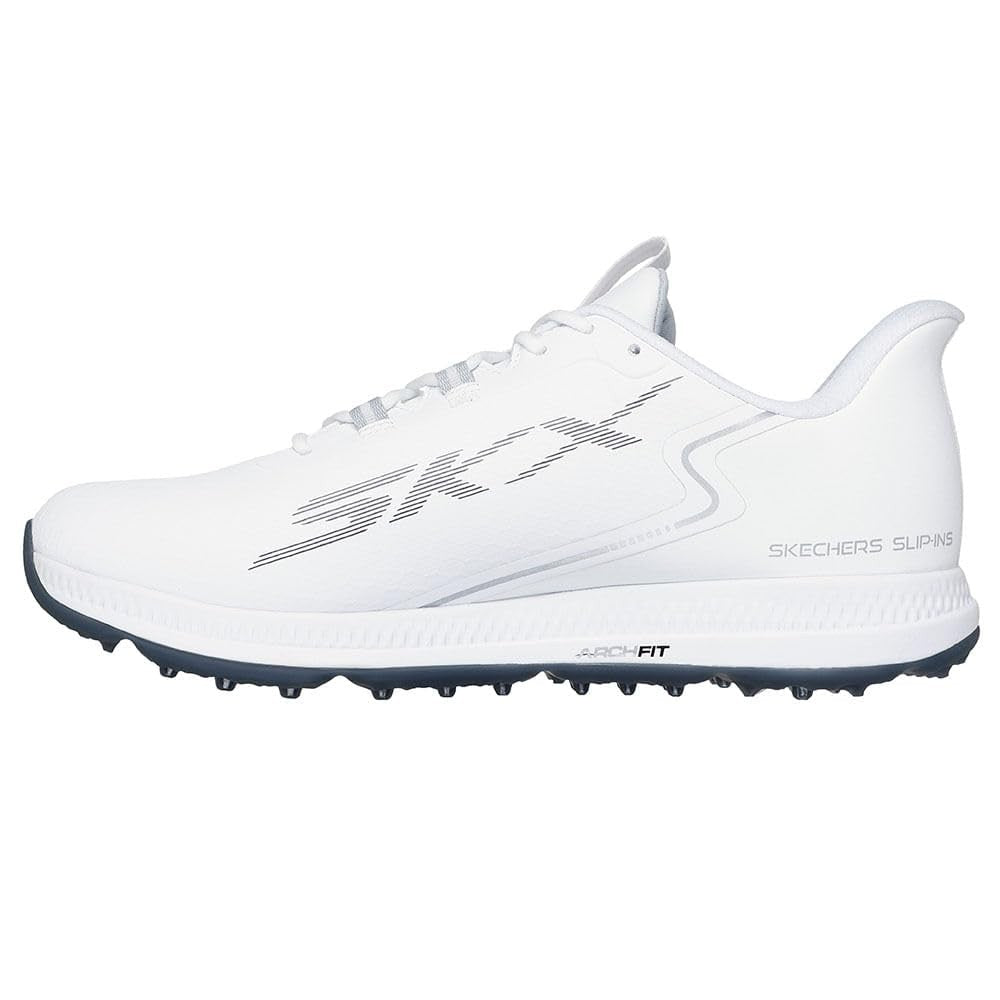 Skechers Golf Men's Elite 6 Arch Fit Spikeless Golf Shoe Sneaker, White, 10W