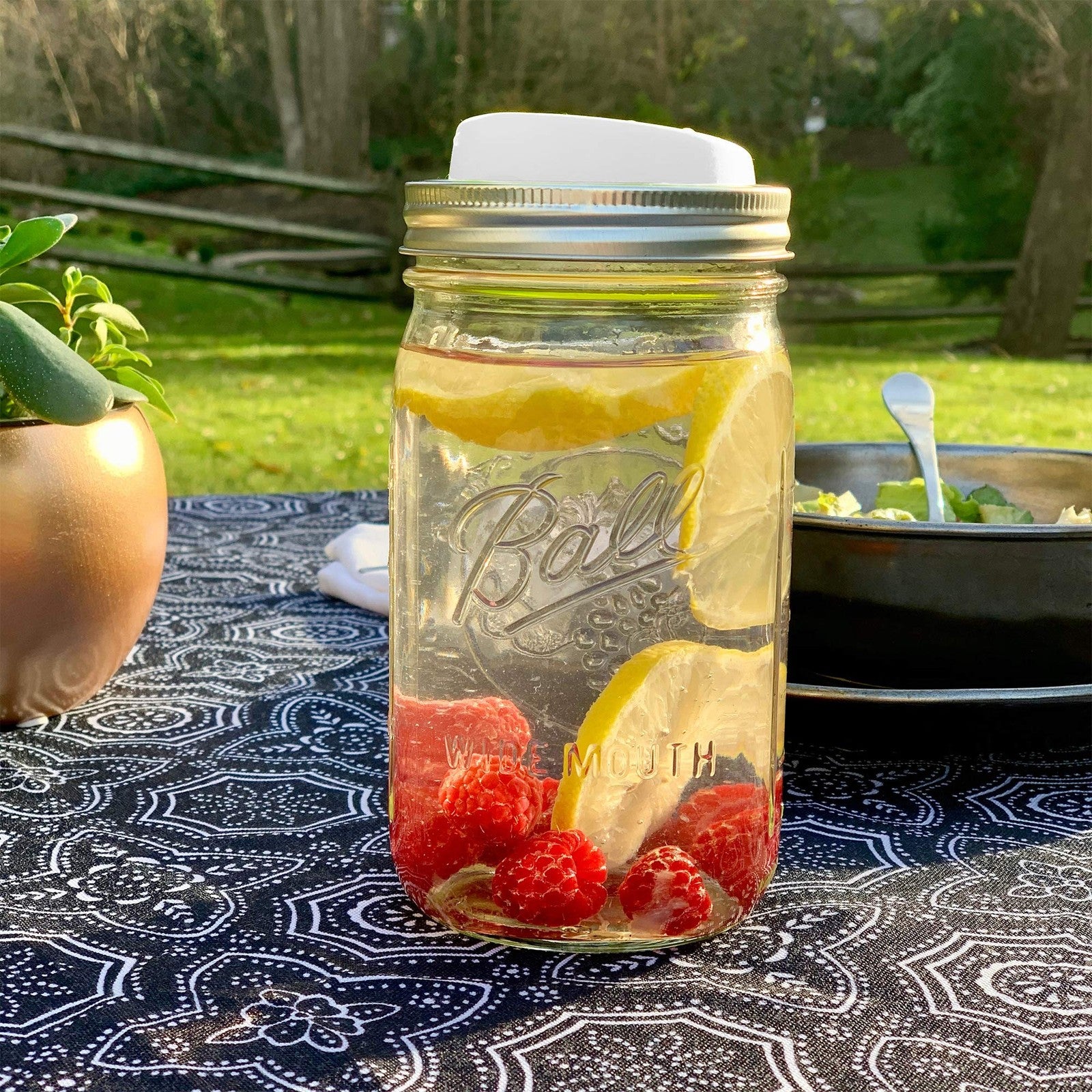 Jarware Translucent 82673 Wide Mouth Drink Lid, Set of 4