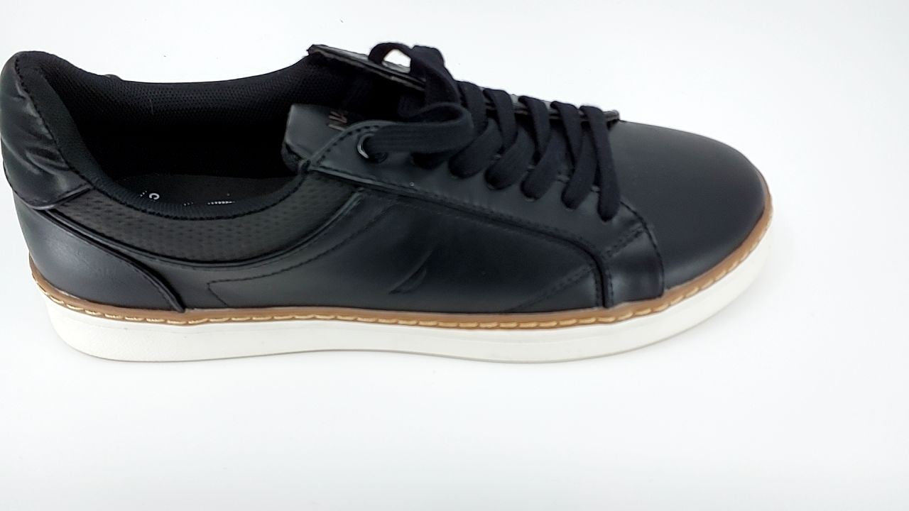 Nautica Men's Lace-Up Fashion Sneakers Black-Turvo Size 10