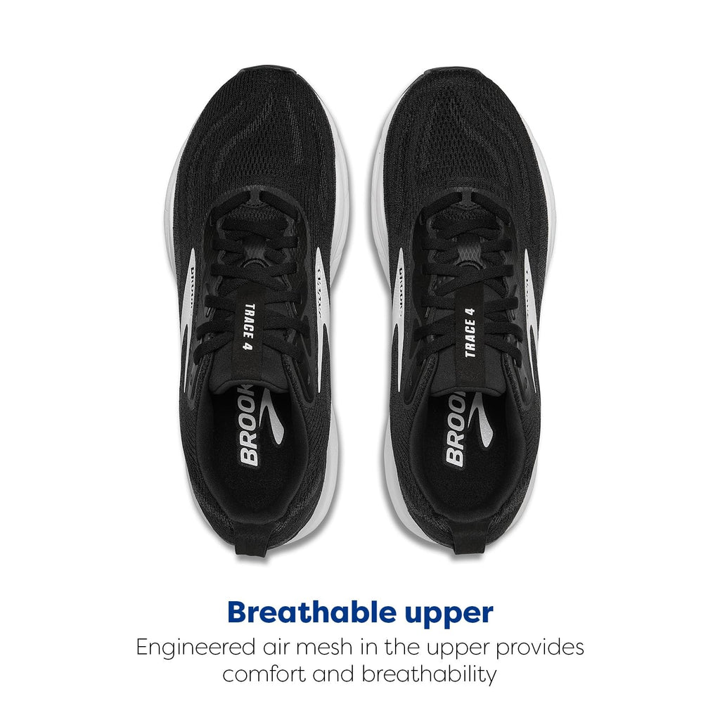 Brooks Women’s Trace 4 Neutral Running Shoe - Black/Grey/White - 7 Wide