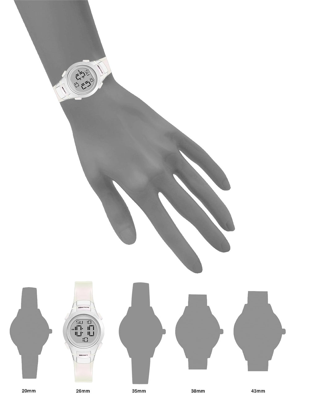 Armitron Sport Women's Digital Chronograph Resin Strap Watch, 45/7012