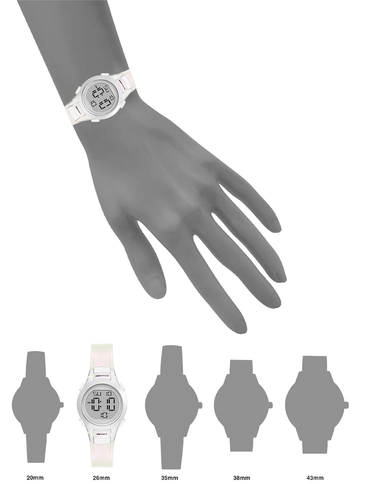 Armitron Sport Women's Digital Chronograph Resin Strap Watch, 45/7012