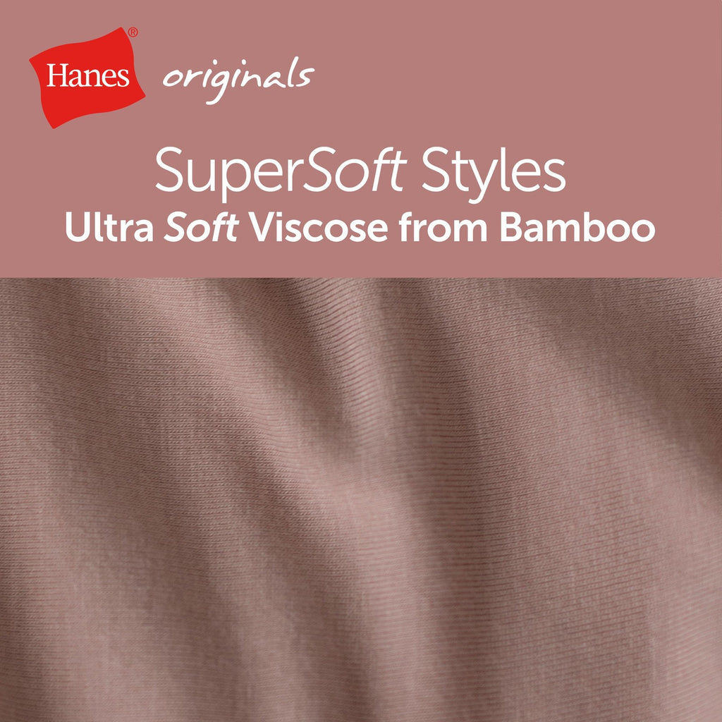 Hanes Women's Large Black Triangle Bralette, Bamboo Viscose, Comfortable Fit