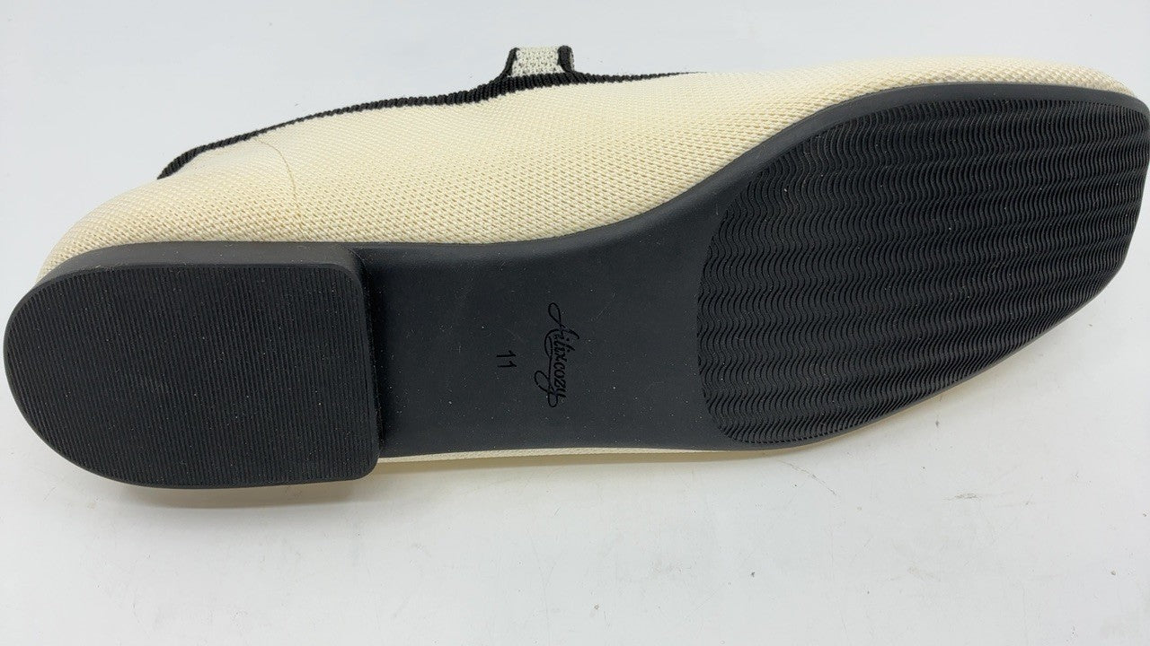 Ballet Flats for Women, Size 11, Square Toe, Adjustable Straps, Gardenia