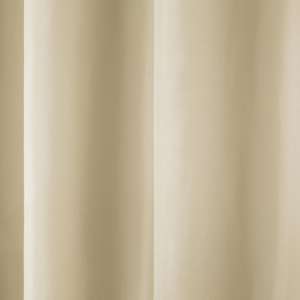 54x108 Solid Light Filtering Curtains, Water Repellent, Natural, 2-Pack