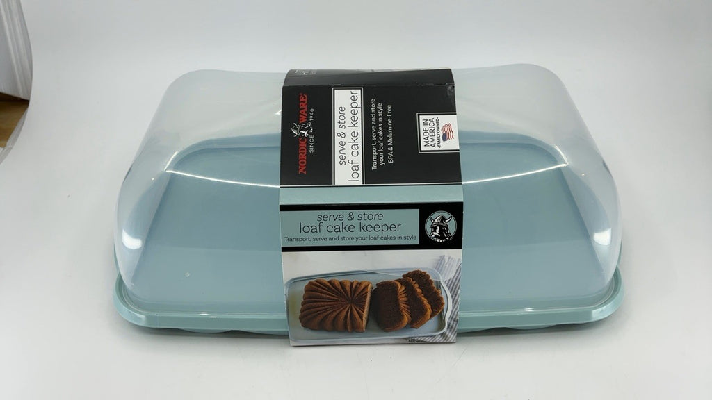 Nordic Ware Loaf Cake Keeper, Blue,12.8"L x 7.3"W x 4.6"H