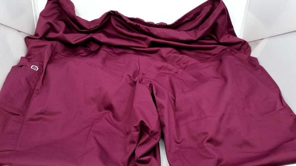 WonderWink W123 Women’s Maternity Pant — Wine, 3X