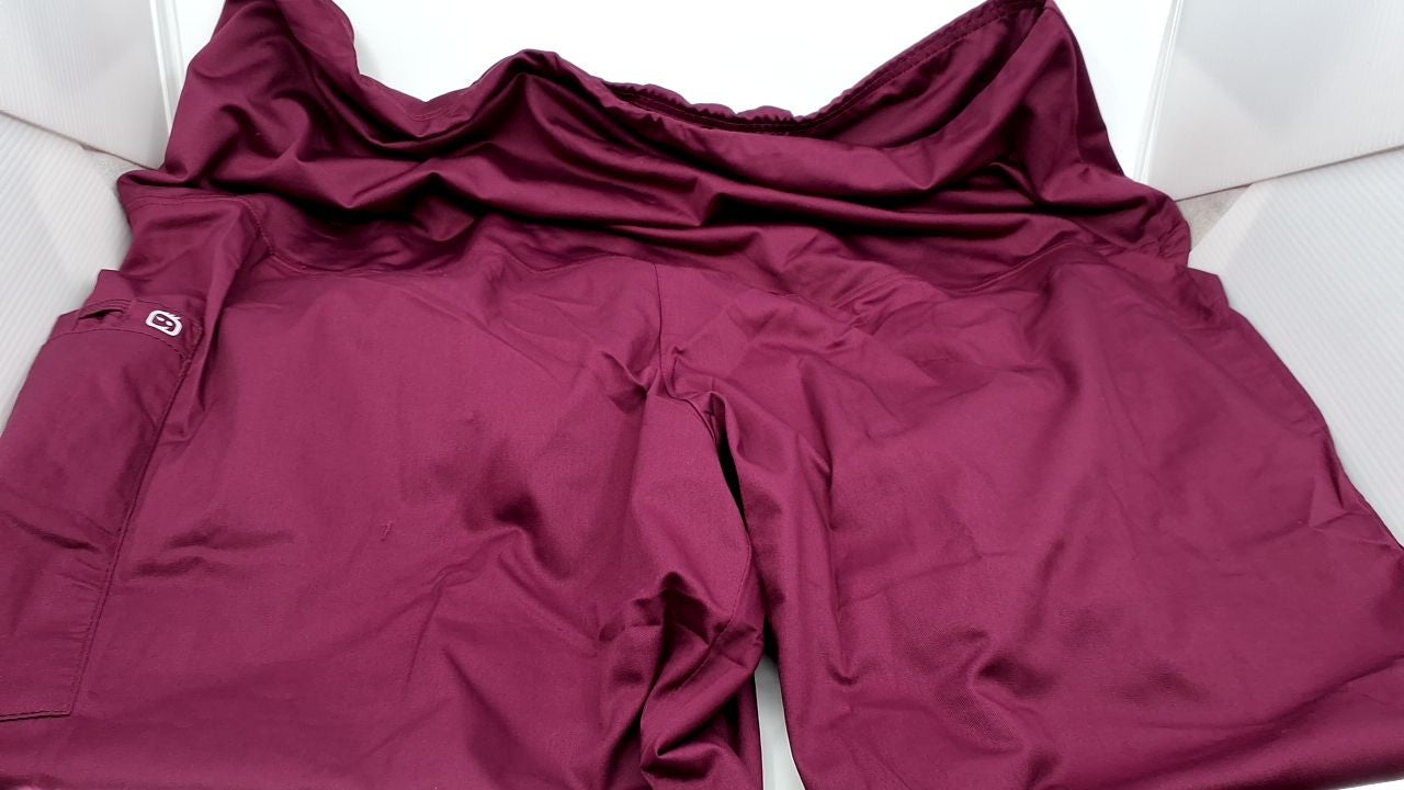 WonderWink W123 Women’s Maternity Pant — Wine, 3X