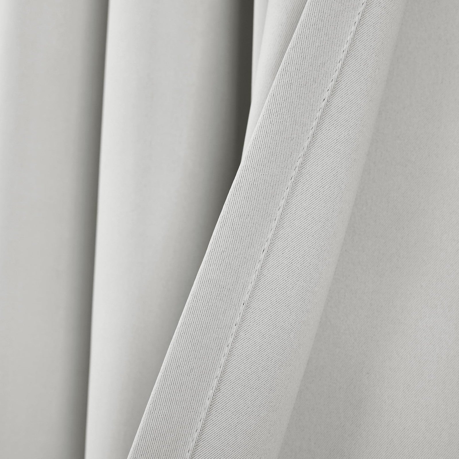 Insulated Blackout Curtain Panels, 52"W x 120"L, Light Gray, Modern Design