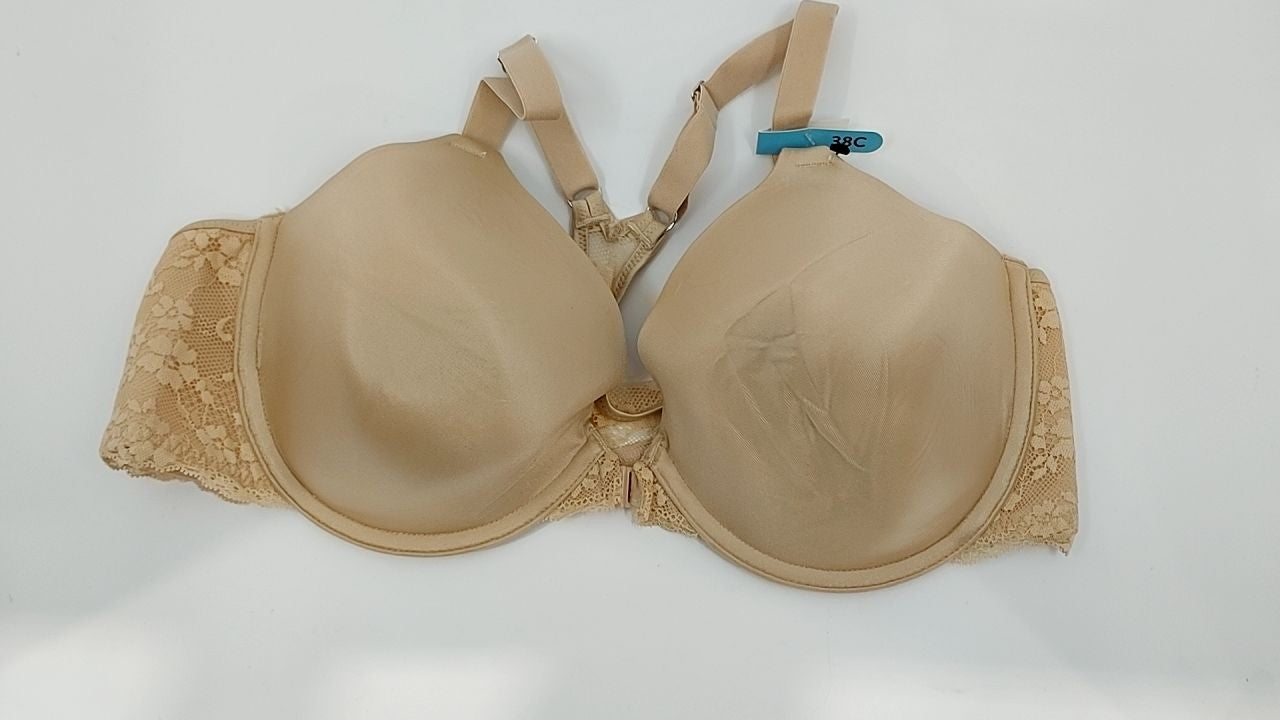 Maidenform 07112 Racerback Bra 38C Latte Lift Lightly Padded Underwire