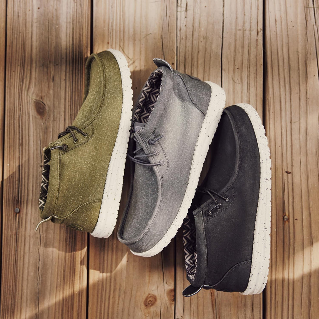 Hey Dude Men's Wally Mid Grey Slip-On Shoes Size 12 Lightweight