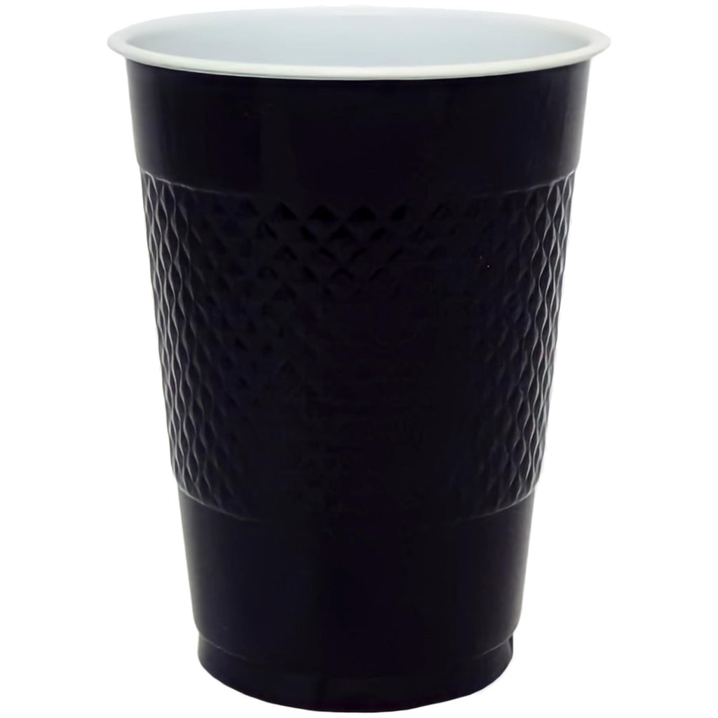 50 Count 18oz Black Plastic Cups by Hanna K - Party & Event Use