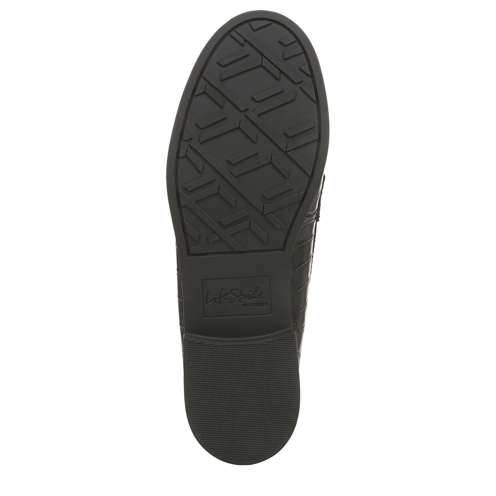 LifeStride Womens Sonoma 2 Slip On Loafers Black Croco 7.5 M