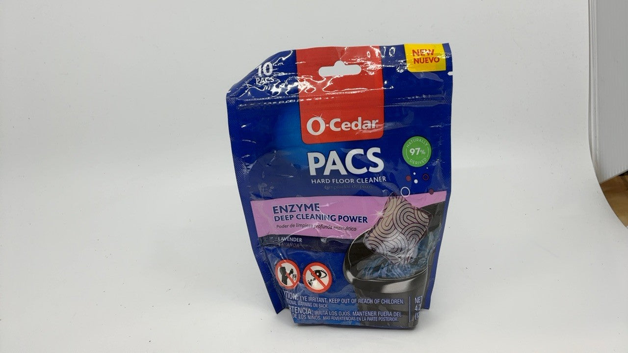 O-Cedar PACS Lavender Floor Cleaner 10 Count - Safe for All Hard Floors