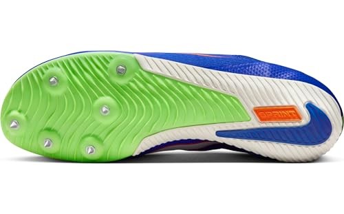 Nike Rival Sprint Spikes DC8753-401 Size 6.5 Men / 8 Women Racer Blue/Lime Blast
