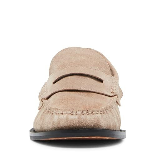 Steve Madden Women's Kingston Loafer, Taupe Suede, 7.5