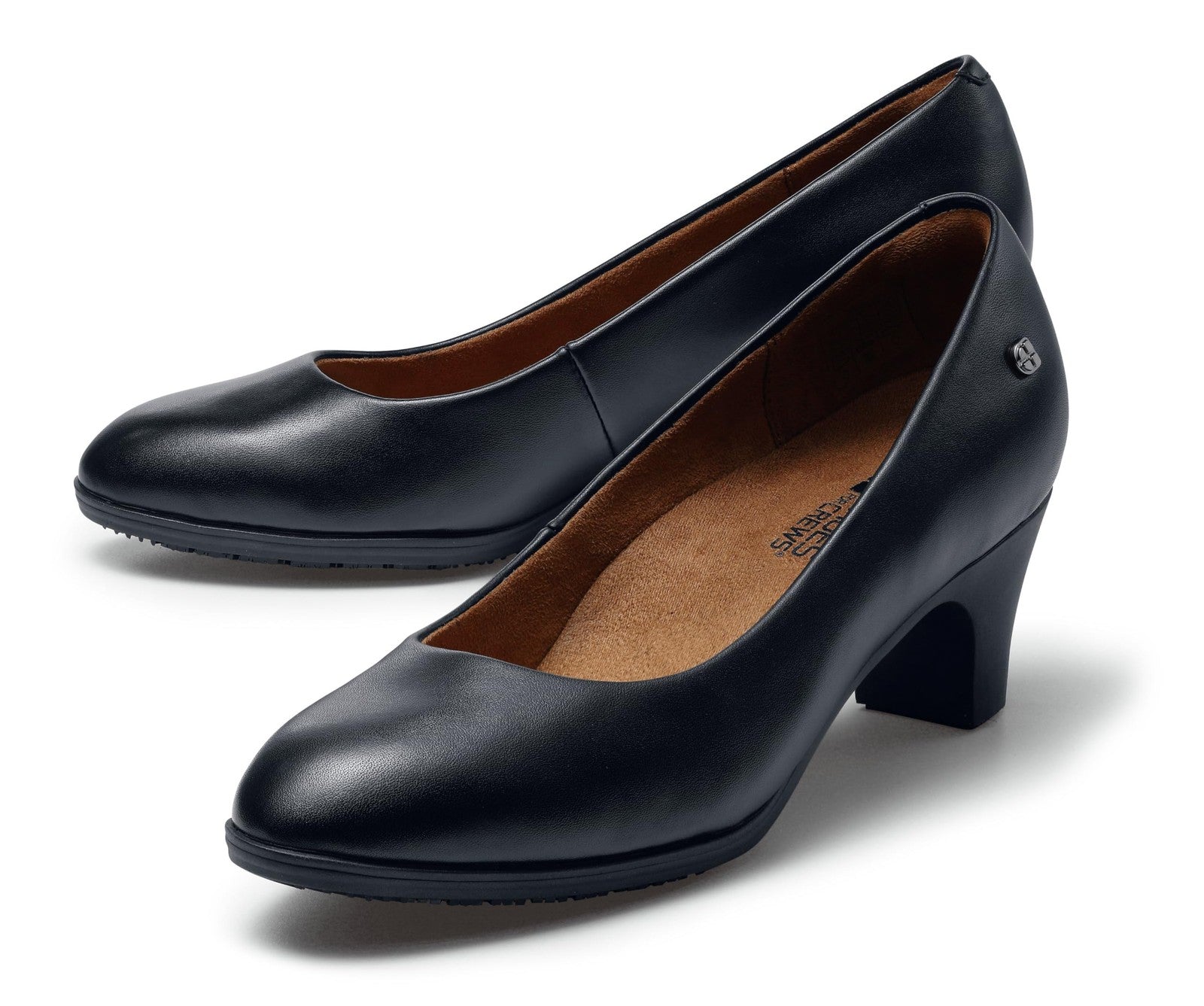 Black Women's High Heel Dress Shoes w/ Slip-Resistant & Water-Resistant 11