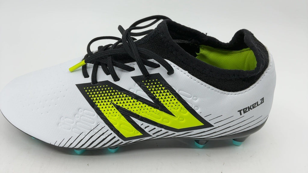 New Balance 5.5 Men Tekela Magique FG V4+ Soccer Shoes White/Hi-Lite/Black