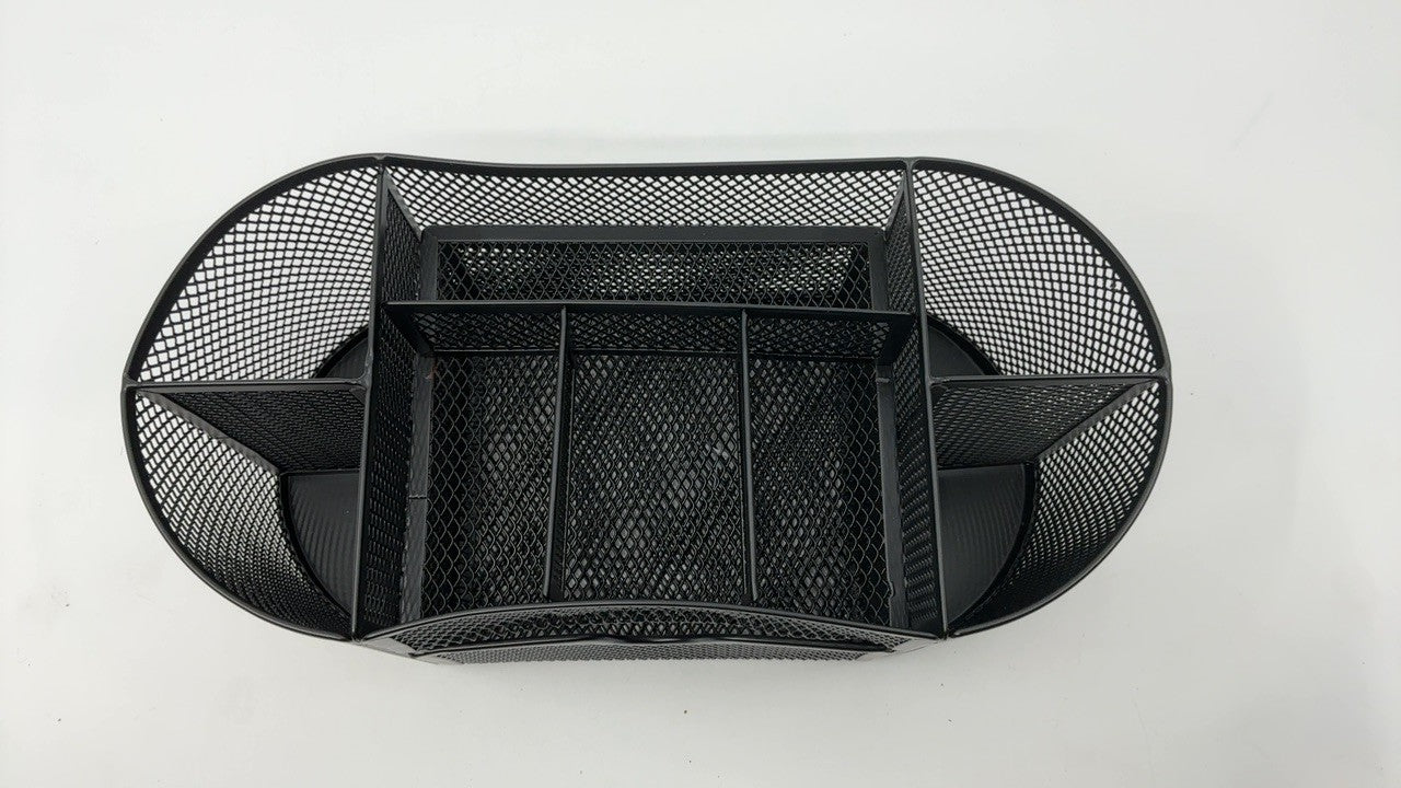 Durable Black Desk Organizer w/ Pullout Drawer, 9.25" x 4.53" x 3.94"