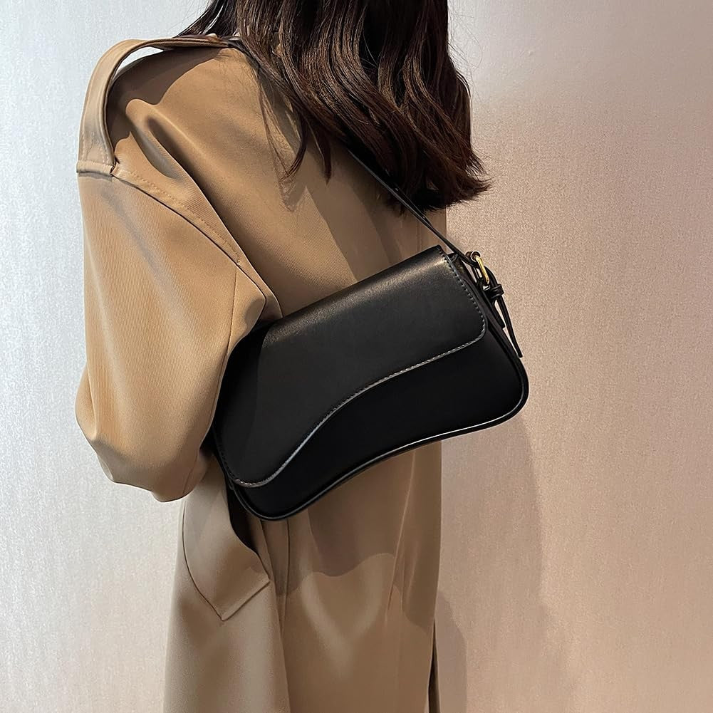 *Zipper Needs Repair* Small Y2K Shoulder Bag Women Faux Leather Crossbody Clutch