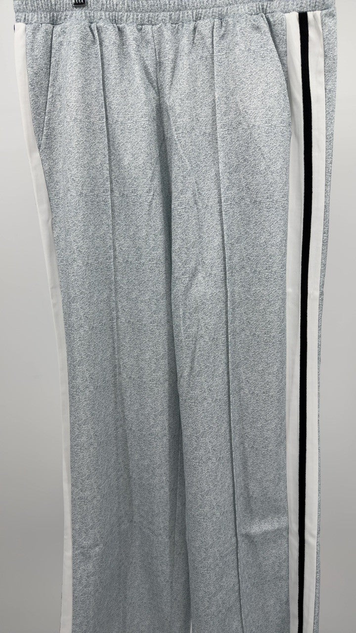 Full Size Contrast Lapel Collar Top and Pants Set