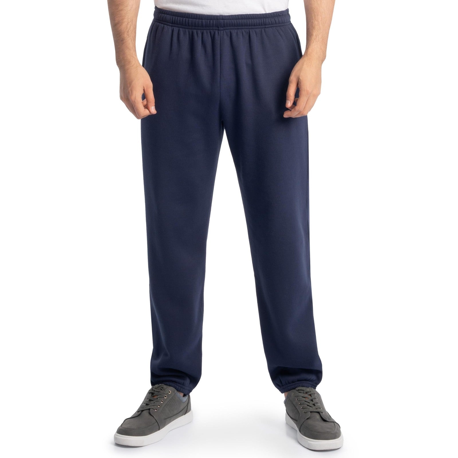 Men's Eversoft Fleece Joggers, Elastic Bottom, Navy, Medium