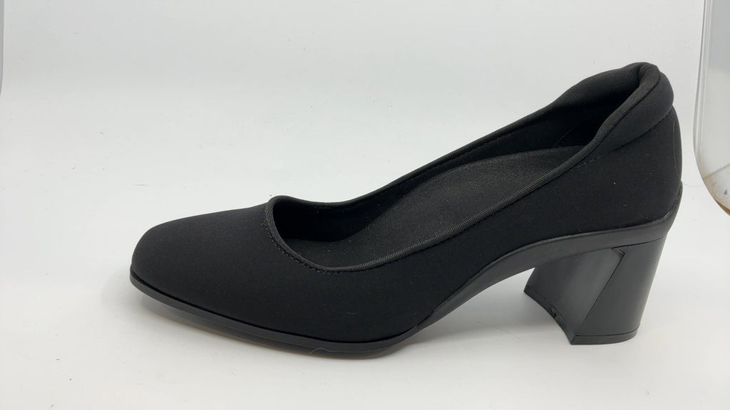 Aerosoles Casta Mid Heeled Pump, Black Stretch, 7.5W