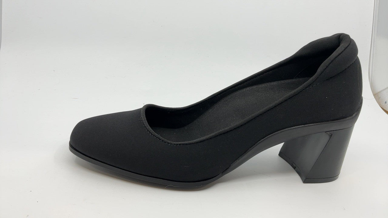 Aerosoles Casta Mid Heeled Pump, Black Stretch, 7.5W