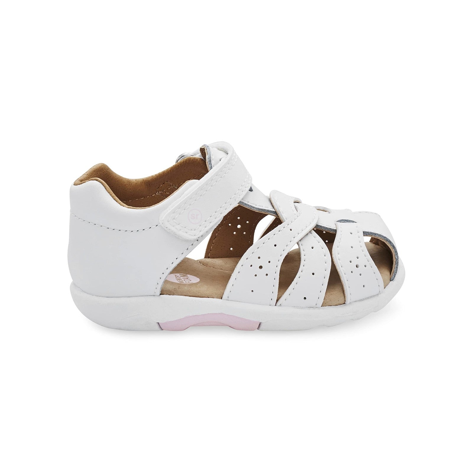 Stride Rite Kids SRTech Xena Sandal, White, 4.5 Wide US Unisex Toddler