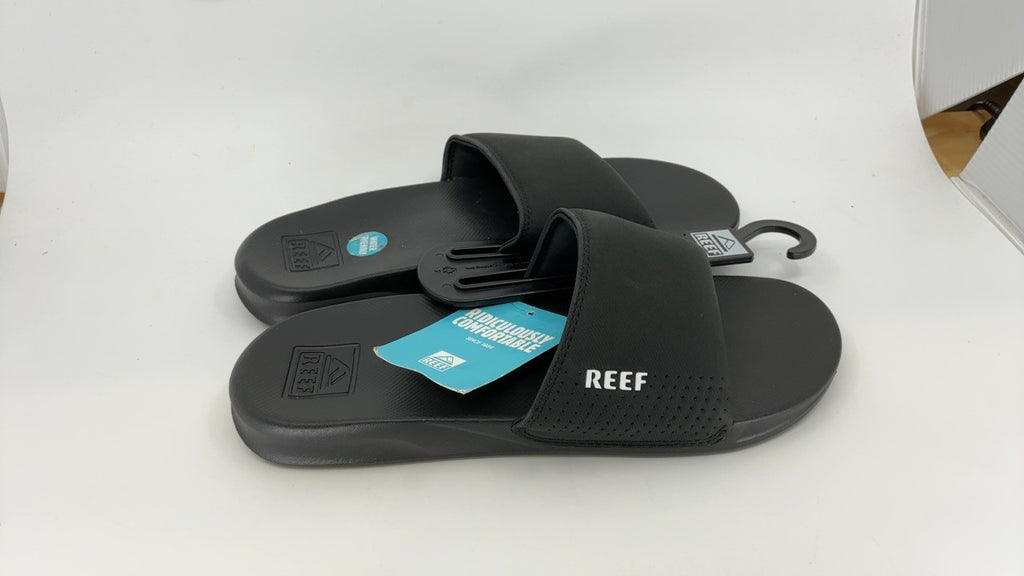 Reef One Slide Mens Sandal, Lightweight & Water Friendly, Black, 8