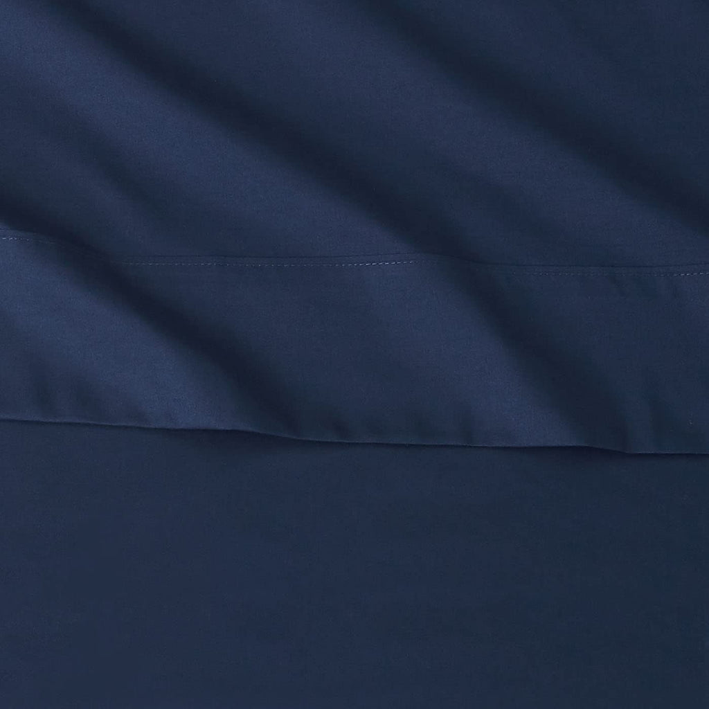 4 Piece Navy Blue Microfiber Bed Sheets Set Full 14in Deep Pockets