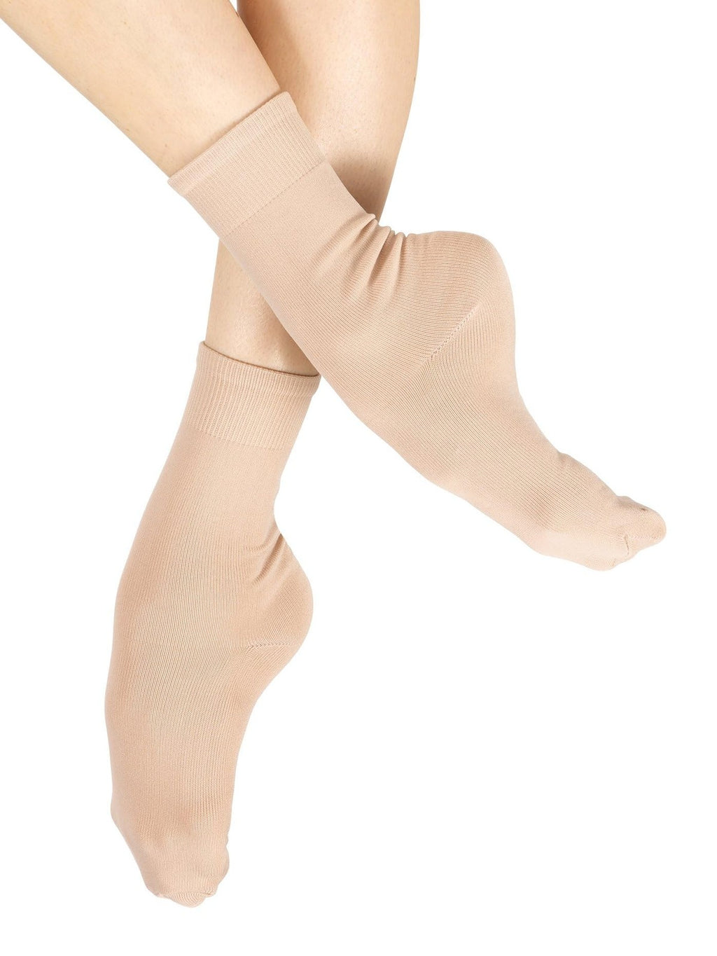 Natalie Dancewear Kids Skin Tone Socks for Dancing Medium NSOCKC